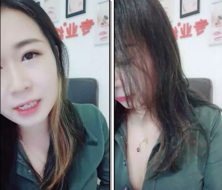 纹眉美甲店的老板，在店里炮友没有来之前一个人玩大黑牛自慰，粉丝吃奶口交对白清晰精