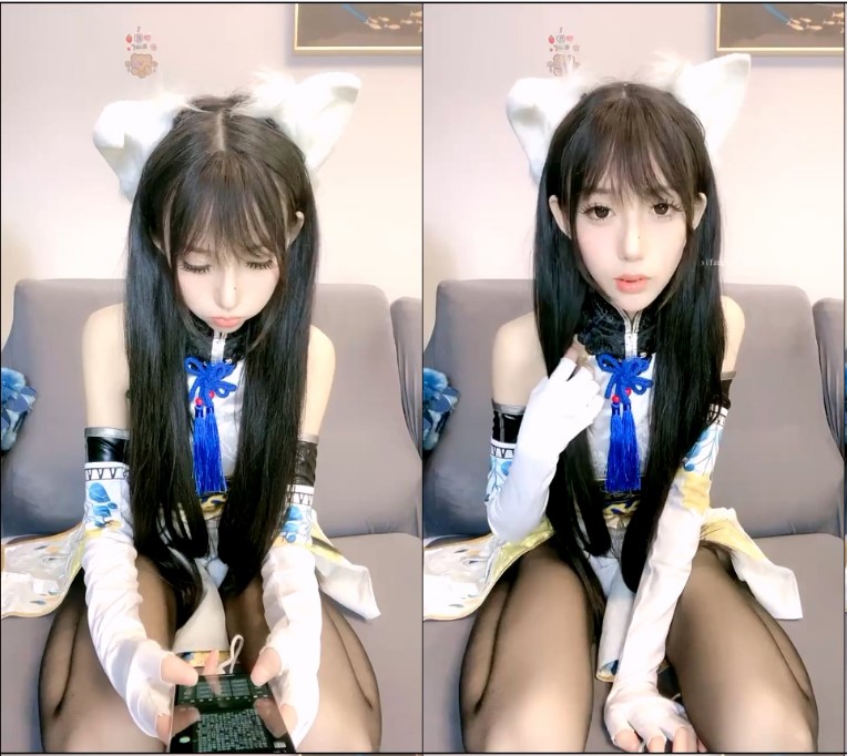 瘦瘦的白白嫩嫩的大眼超级无敌卡哇伊萝莉，那细细的胳臂和细细的大腿，天然的白虎，这么瘦 白浆居然那么多 (1)