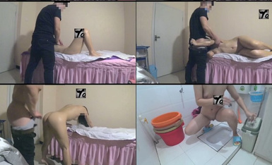 推特绿帽大神YQ未流出新作 主动口活勾引按摩店老板 忍不住站炮后入 太刺激了 无套直接内射骚逼