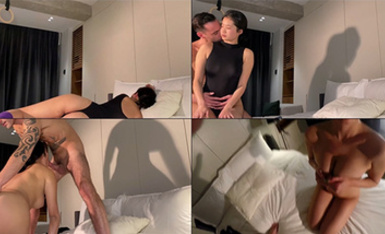 韓國洪島美女模特與她的大洋馬男友自拍，無套做愛，太騷了！