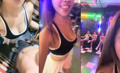 網黃界的黑馬，瀑布式噴水，【翹臂桃桃】泰國游，到健身房玩跳蛋，牛郎圈找牛郎，被操的大噴水(1)