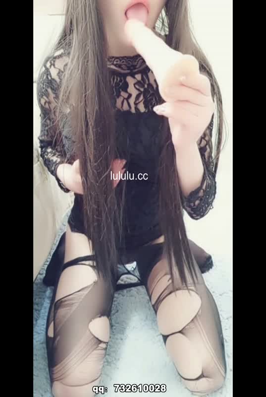 麻酥酥哟 - 黑色蕾丝情趣内衣 撕破黑丝假JJ自W[1V]