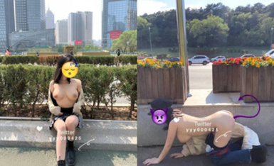 萬人求購推特極品大奶長腿御姐【芙烈亞】私拍，公園地鐵露出啪啪啪被炮友肏到奶子起飛