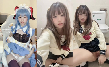 極品人形小母狗！推特露臉可欲可甜清純00後福利姬【香蕉不吶吶】最新VIP訂閱，臉逼同框各種紫薇 (3)