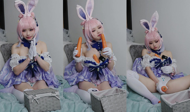 【草莓羽衣】cos原神心海啪啪_胡蘿卜插逼_2